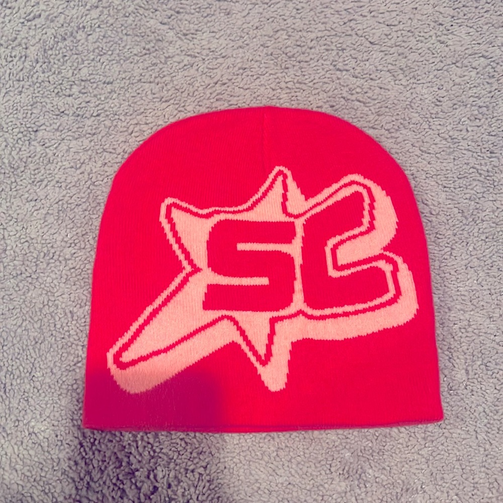Selling beanies, the brand is SC